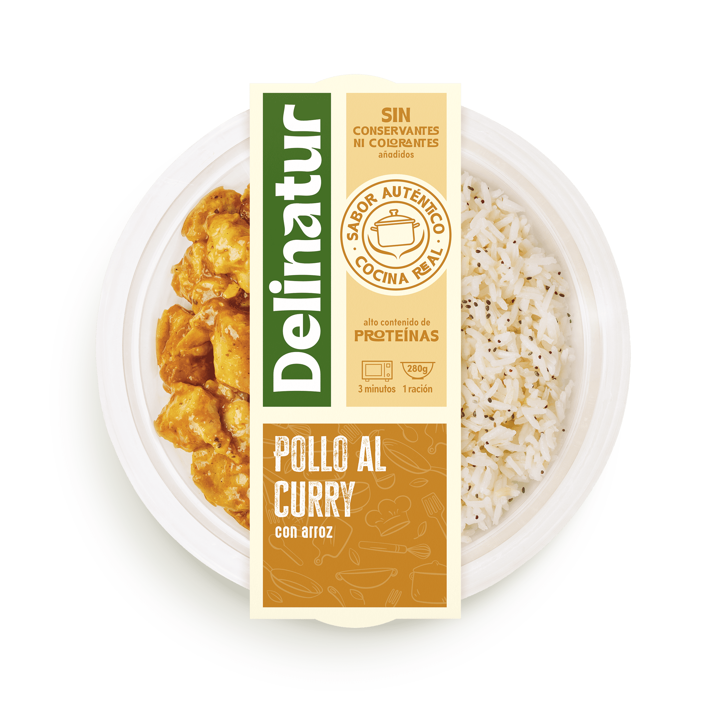 plato listo para comer pollo al curry