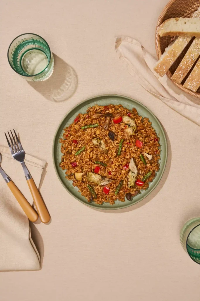 arroz de verduras preparado