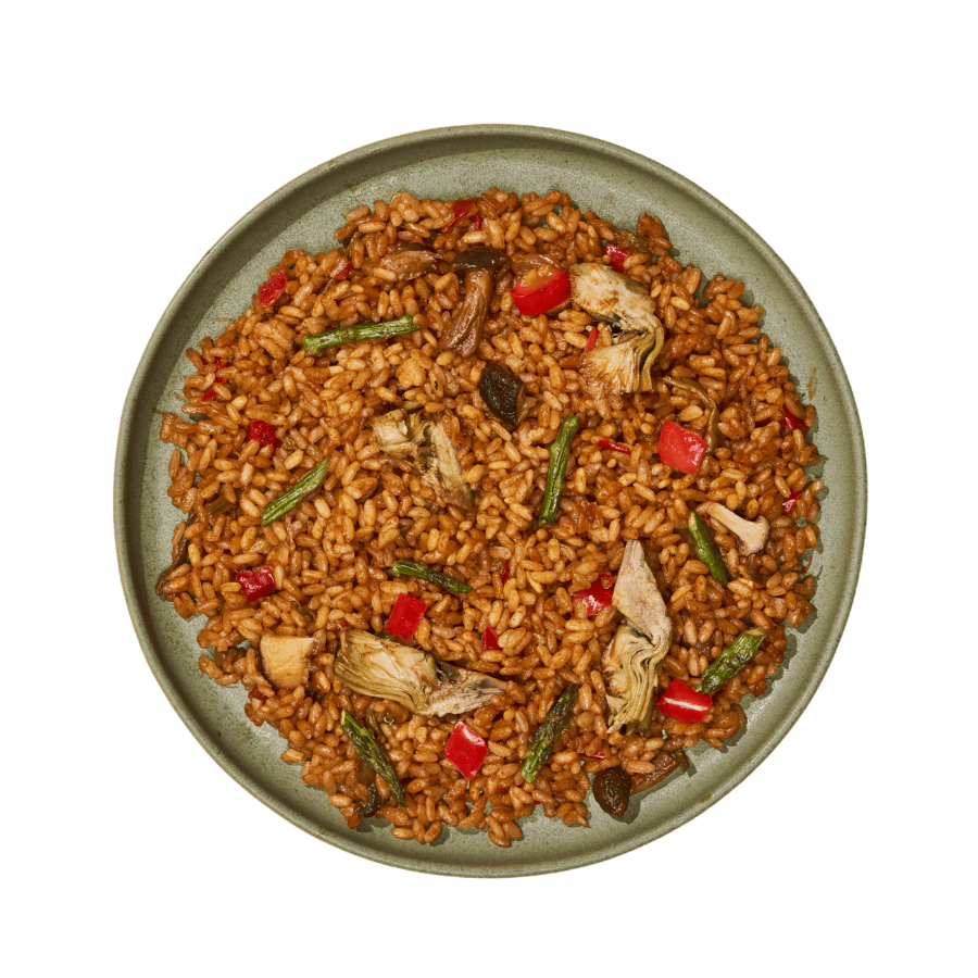 nuevo emplatado arroz con verduras