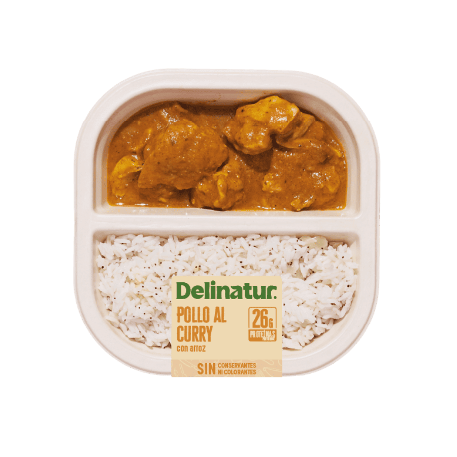 plato listo para comer pollo al curry